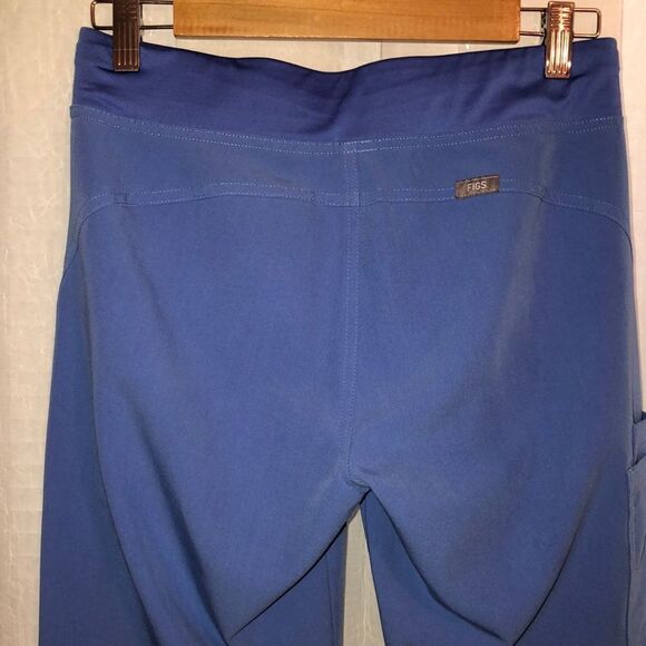Figs XS Cargo Light Blue Drawstring 4 Pocket Technical Collection Scrub Pants - Picture 8 of 17